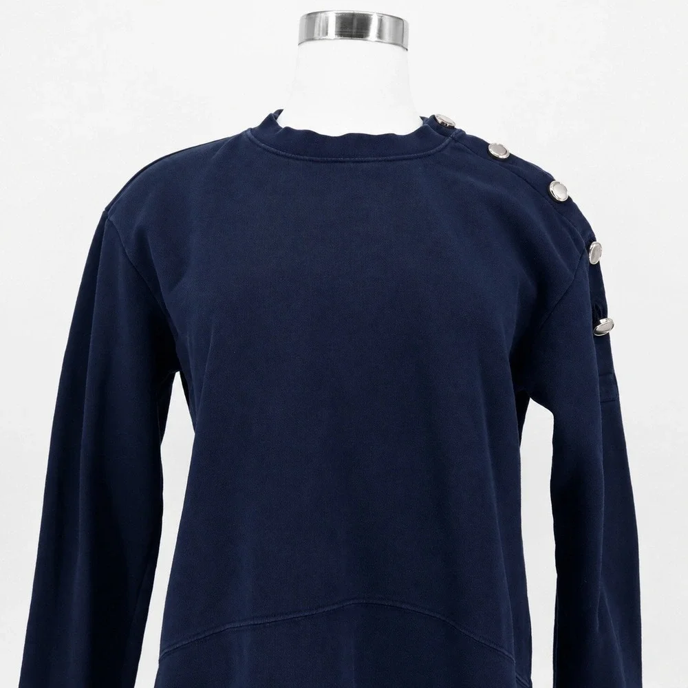Derek Lam 10 Crosby Camden Sweater Dress Size M Merino Wool Button Shoulder Knit